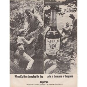Imperial Whiskey Hiram Walker Outdoor Adventure Lifestyle Vintage Print Ad‎ 1970